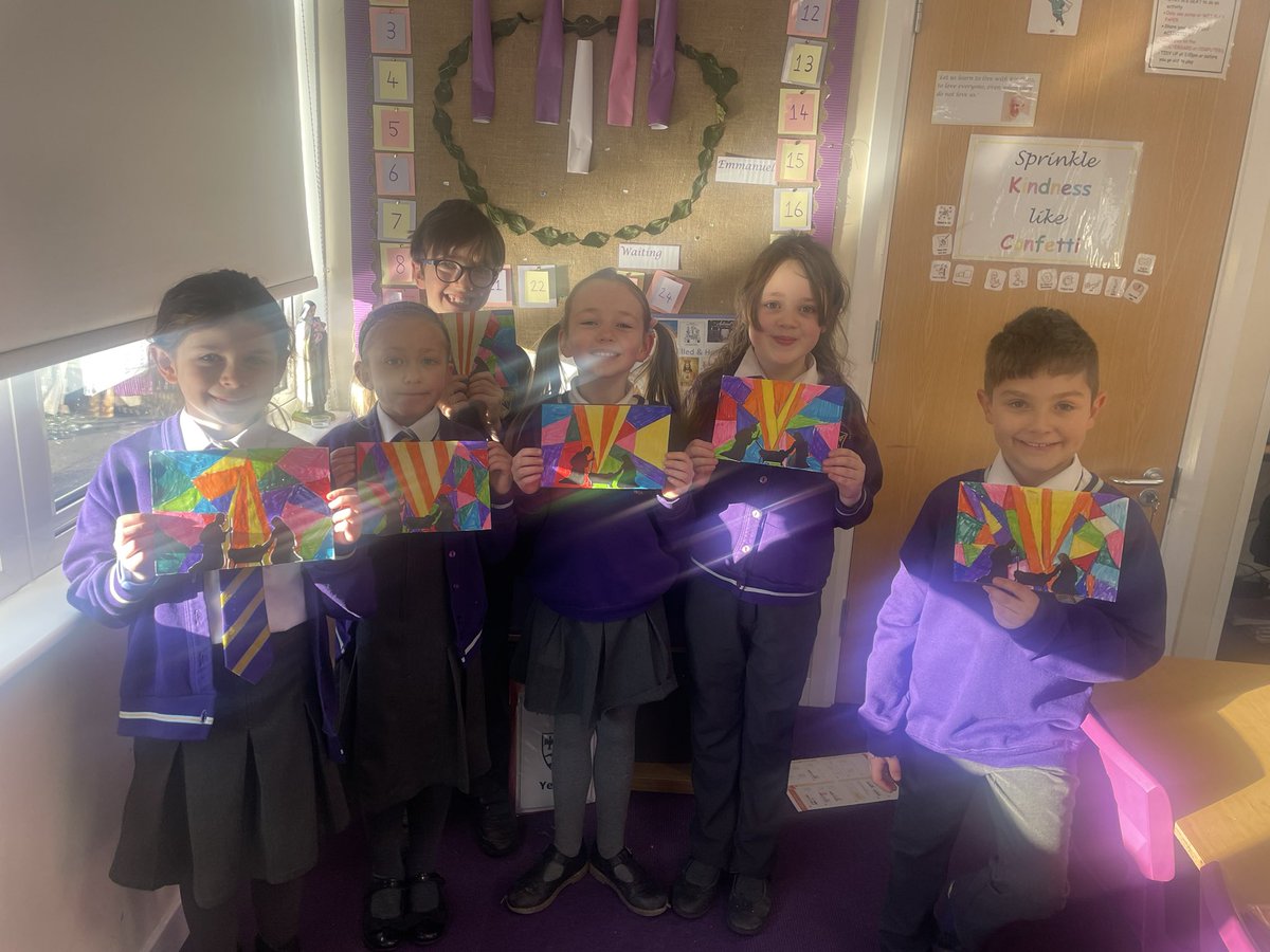 StAlbans_Sch's tweet image. Christmas cards inspired by our class artist, Paul Klee #Year3 #MissD #Art