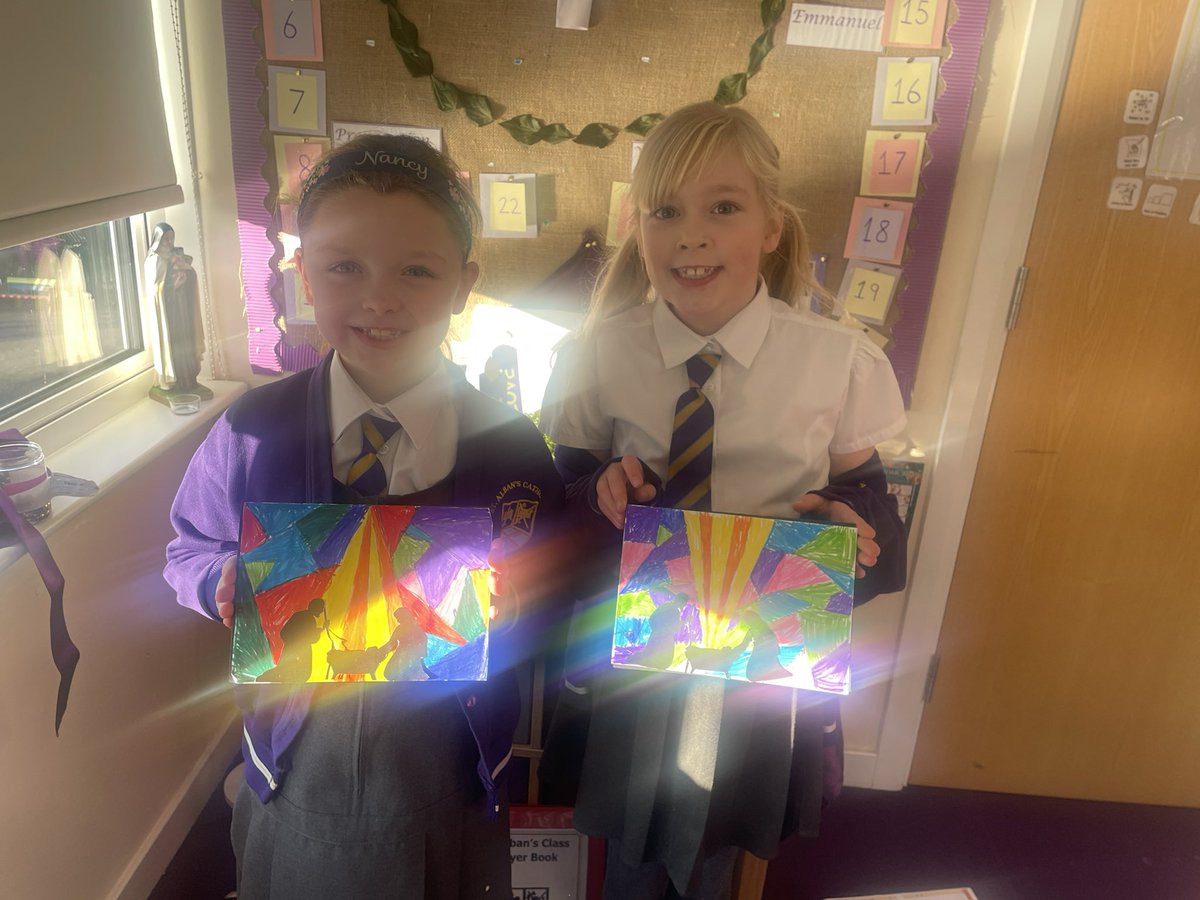 StAlbans_Sch's tweet image. Christmas cards inspired by our class artist, Paul Klee #Year3 #MissD #Art