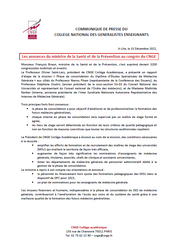 CNGE_France's tweet photo. Communiqué de presse du @CNGE_France 
"Les annonces du ministre de la Santé et de la Prévention au congrès du CNGE" @FrcsBraun @sretailleau @Sante_Gouv @sup_recherche  @AgenceDPC @ISNARIMG @ANEMF https://t.co/t6E4e14sle 1/ https://t.co/LIvuhjxQZa