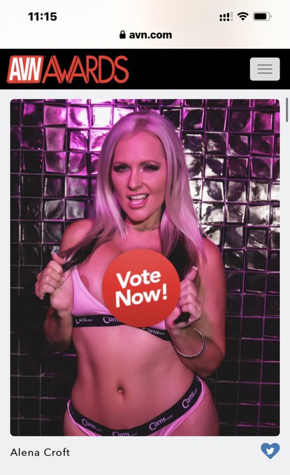 Congratulations to @camsdotcom Resident Milf Alena Croft on her AVN nomination for #HOTTESTMILF 
https://t