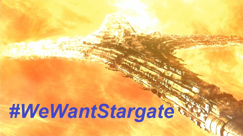 trin66's tweet photo. Destiny is the most beautiful ancient starship, but where is she? @AmazonStudios , you may know the answer..Pls. give us, the #StargateFamily, a canon #Stargate series by the original creators, showrunners and writers! @bradtravelers @BaronDestructo #WeWantStargate #TeamMallozzi https://t.co/5D1WVdVhWk