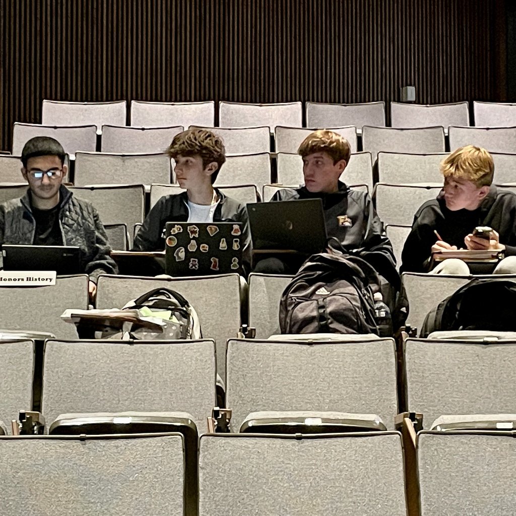 AfftonHS's tweet photo. During Advisory this week, the Cats Crew leaders helped freshmen prepare for their first high school exams in a variety of subjects. Exams are next Tuesday through Thursday. Full exam schedule is available on the AHS website. #afftonlearns https://t.co/qcKb7ffjU2