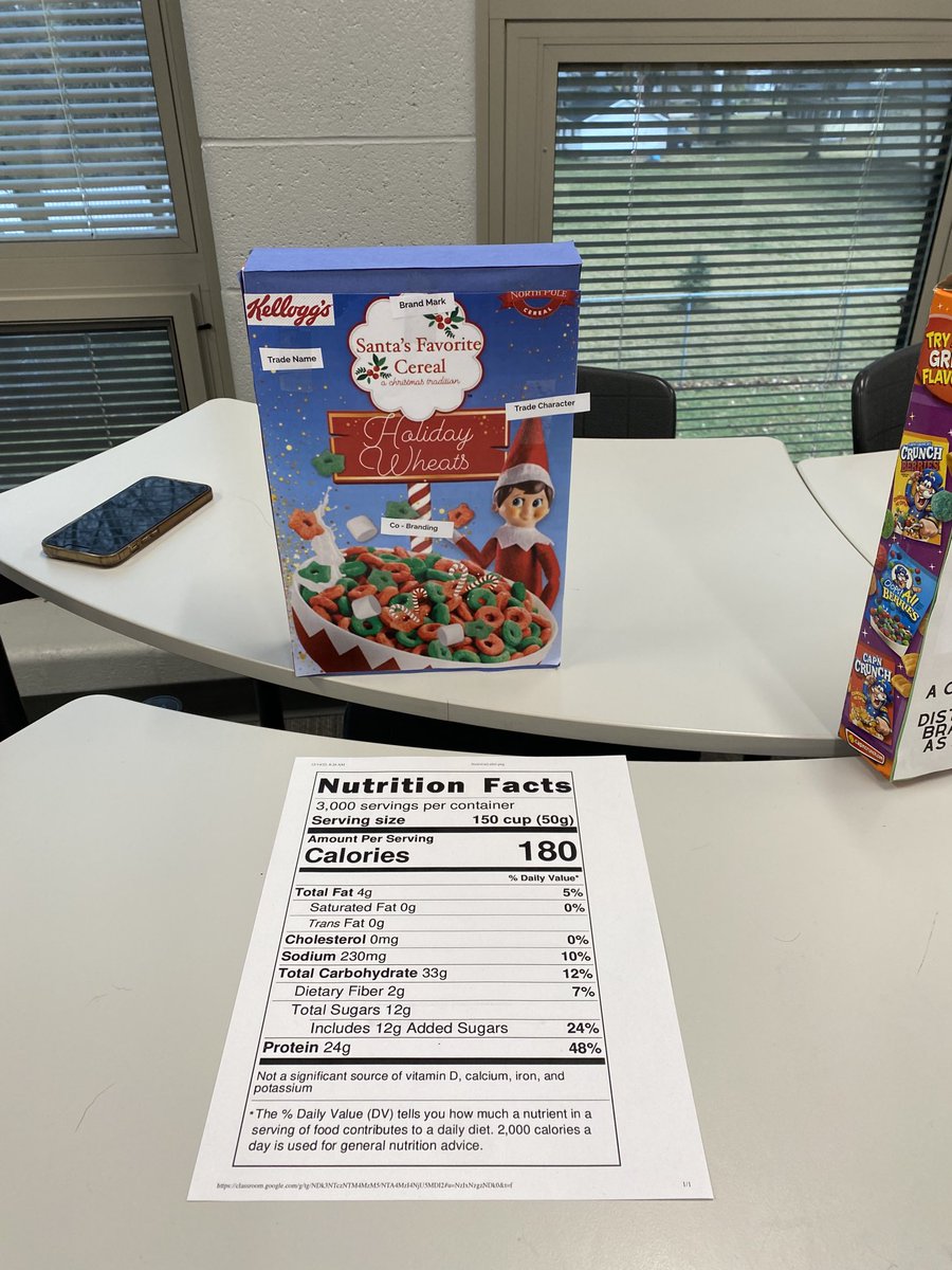 Mr. Russell’s PBLs- Students created and designed their own cereal 🥣