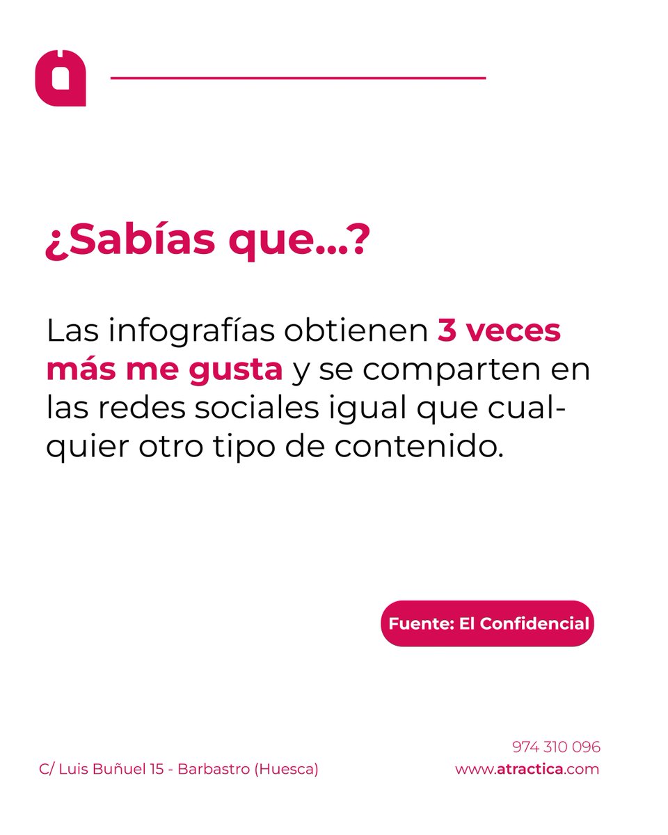 atractica's tweet photo. #SabíasQue... las infografías siempre tienen un buen rendimiento en las redes sociales. 

👉  En Atráctica podemos ayudarte a diseñar las infografías que necesites para transmitir información de manera correcta.

#MarketingDigital #PublicidadOnline #ComunicaciónOnline https://t.co/mdfoyJyn90