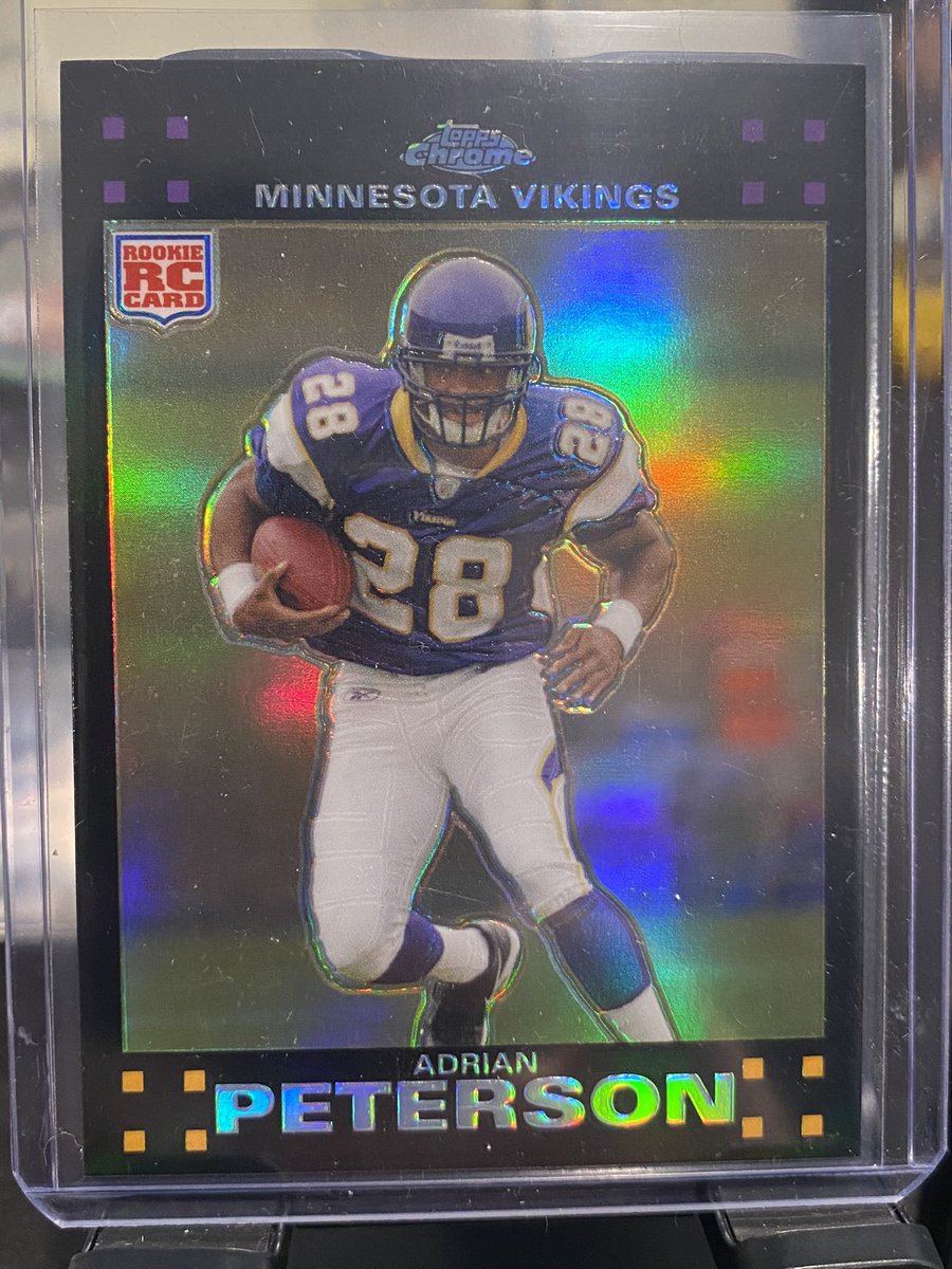TeamAllDay28's tweet photo. Adrian Peterson Topps Chrome RC!

One of my favorite card in my collection! I have 6 of them and I want more! 😅 #AdrianPeterson #AllDay #TeamAllDay https://t.co/YbkDT0S6aK