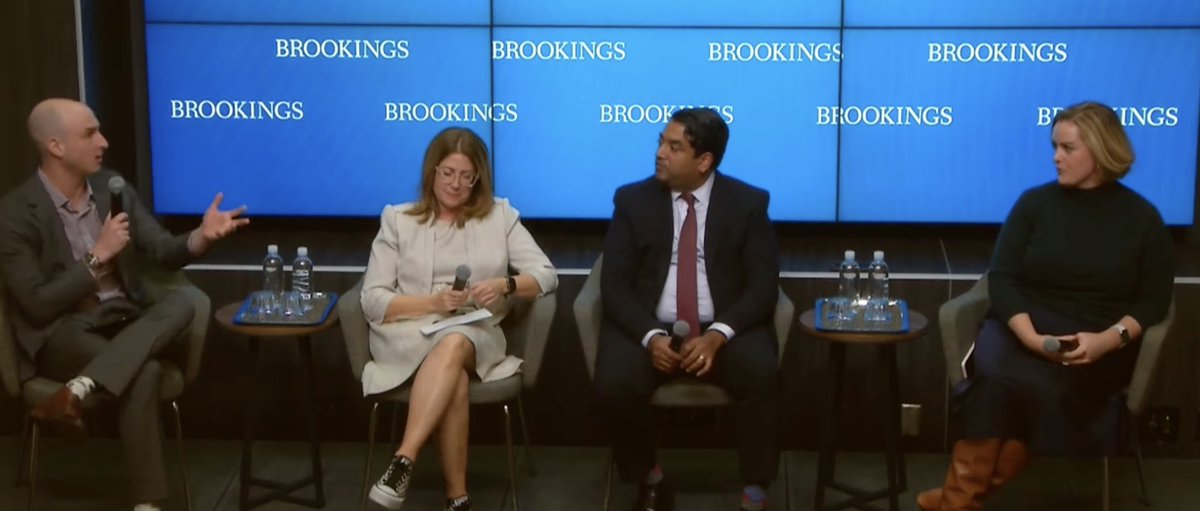 Great to see today's highlights of #IIJA progress 1 year to date <a href="/BrookingsMetro/">Brookings Metro</a> w/ familiar friends <a href="/km_dewit/">Kathryn de Wit</a>
<a href="/angelasiefer/">Angela Siefer</a> <a href="/VeneethI/">Veneeth Iyengar</a>
 
"Effective states were including adoption well before federal investments... we have evidence it works." - 
<a href="/km_dewit/">Kathryn de Wit</a>