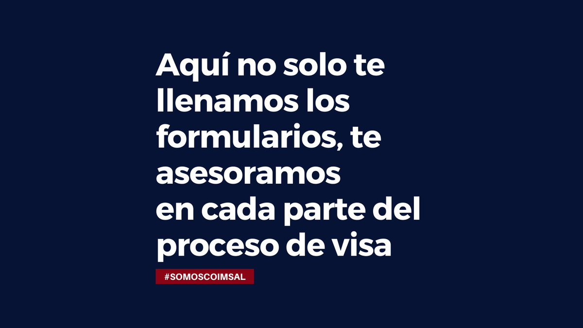 COIMSAL's tweet photo. 🇺🇸 Si tú lo deseas, un asesor te guiará en cada etapa del proceso.

😀 Nos gusta que nuestros clientes conozcan todos los requisitos y las formas de demostrar que sus intenciones de viaje son las correctas

☎️ Llámanos 2275-9508
🟢 Escríbenos a WhatsApp 7604-2204 https://t.co/RjFHxFdBGe