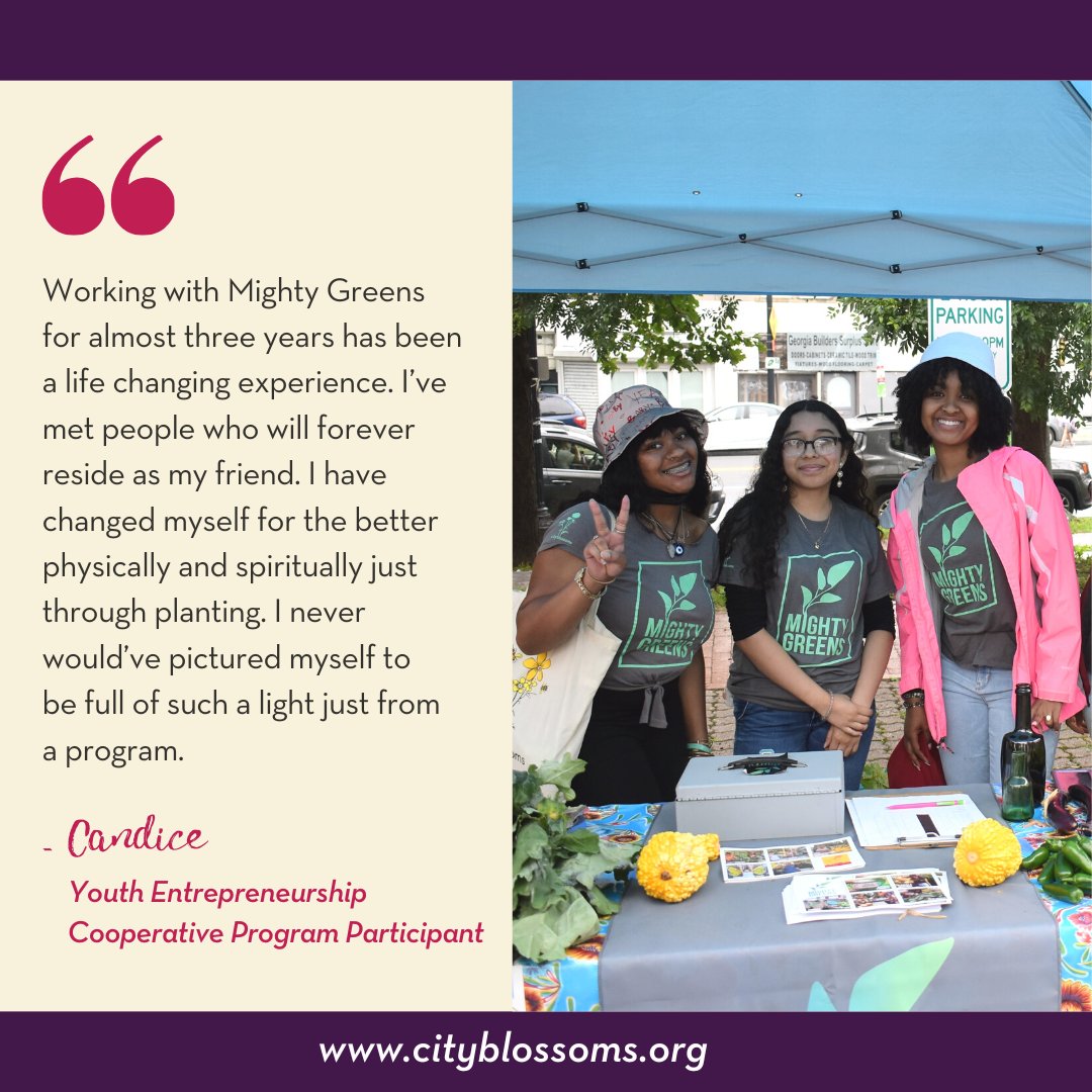 Thank you to Candice for sharing about her experience with Mighty Greens.
⁣
Shout-out to all of the incredibly talented and dedicated youth who make Mighty Greens and our Youth Entrepreneurship Cooperative program such a supportive and unique space for DC teens. #MightyMonday