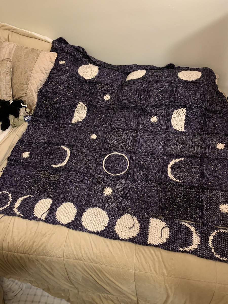 MaryLMarx's tweet photo. What I’ve been doing instead of Tweeting for the past three months. Crochet!! A very ambitious first crochet project for my new granddaughter, Luna. https://t.co/wKaSpFOPmh