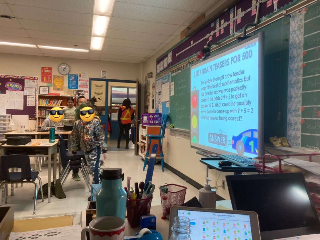 Thanks for the free activity <a href="/TYeroTeaching/">Tanya Yero Teaching</a>! The last question on the board kept my very small today class (ice storm) engaged and working together for over half an hour and all through indoor recess! <a href="/tvdsbmathk8/">tvdsbmath</a> <a href="/WilfridJuryPS/">Wilfrid Jury PS</a>