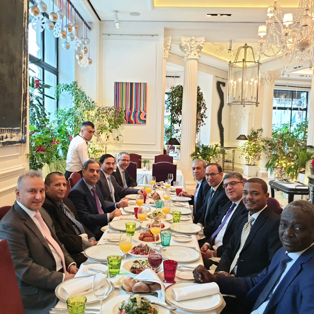 حفل توديع اقامة  عميد السلك الدبلوماسي العربي السفير اللبناني شوقي بو نصار باسم السفراء العرب لسعادة السفير منصور العتيبي بمناسبة توديعه للعاصمة الروسية وتعيينه نائب لوزير الخارجية