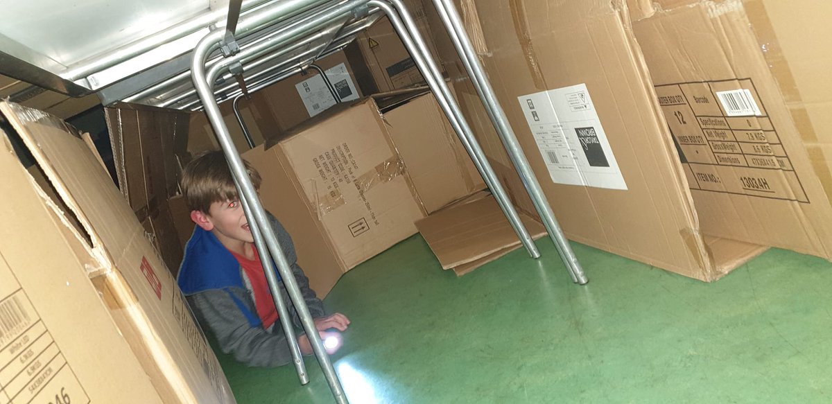 LeedsWoodcraftF's tweet photo. Joyful chaos for Kirkstall Valley Elfins and Pioneers last week! They used old cardboard, tables, tarp and sheets to make and explore an indoor cave.

#adventure #WoodcraftFolk #Leeds #armley #Bramley #horsforth #westleeds #youthgroup https://t.co/C1rma5ICQg