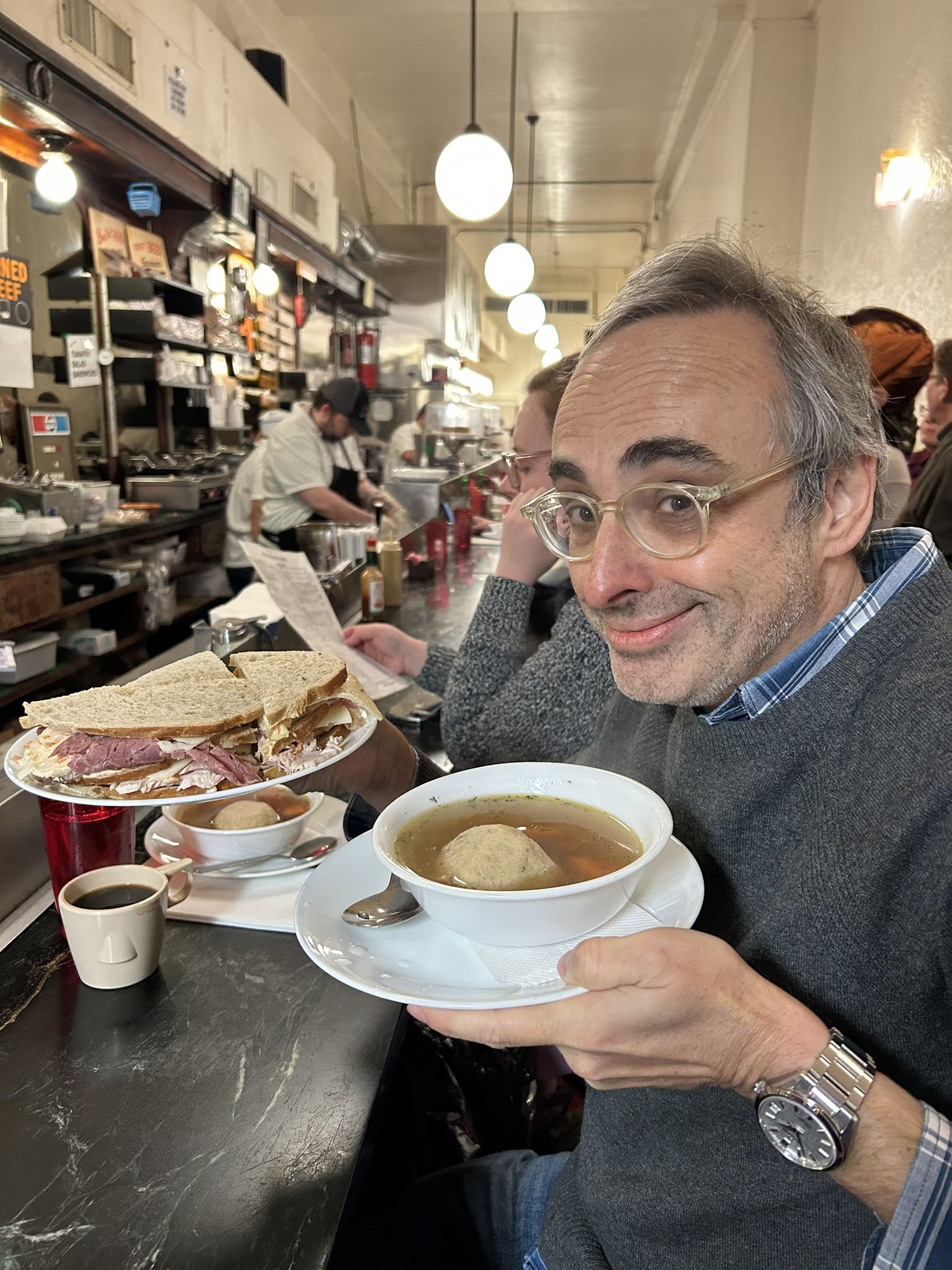 Gary Shteyngart on Twitter "Oh god, the Jersey Joe and matzoh ball at