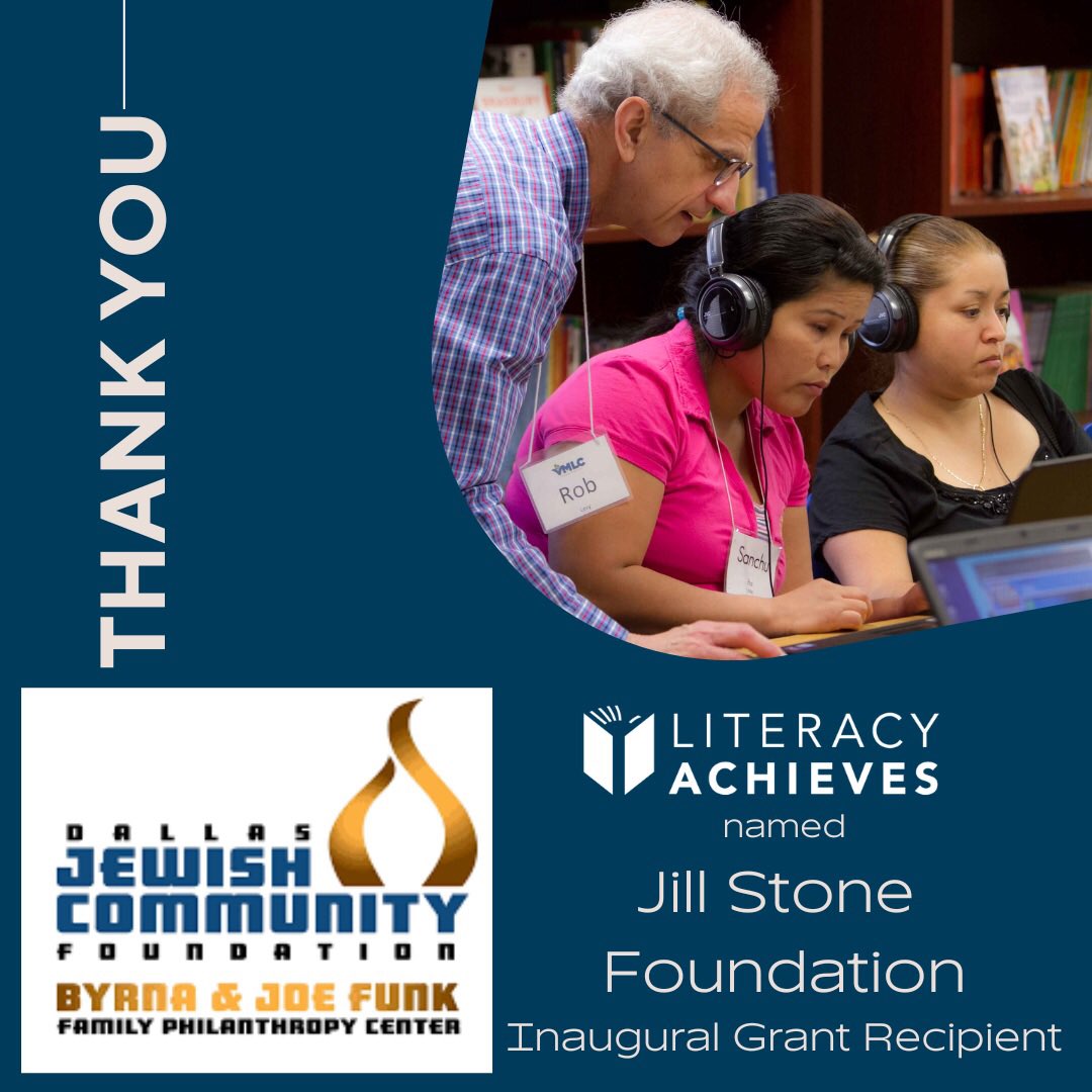 LiteracyAchieve's tweet photo. We are honored and elated to be inaugural recipients of the Jill Stone Foundation Grant! Our Headsets for Language Lab will benefit greatly from the generosity of the foundation. We are grateful! https://t.co/HEslxmEs1b