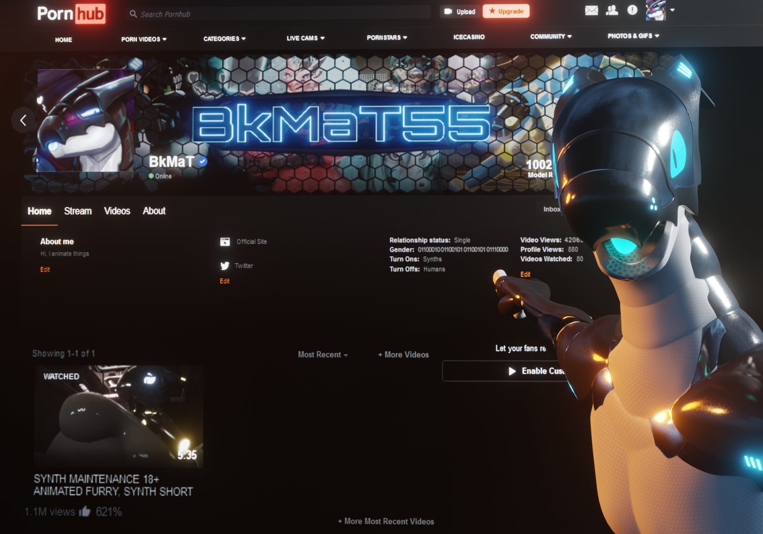BkMaT on X: Right, it took a while, but I'm now verified on PH. Will  slowly upload most of my longer animations in best quality over there as  well😳 Not sure if
