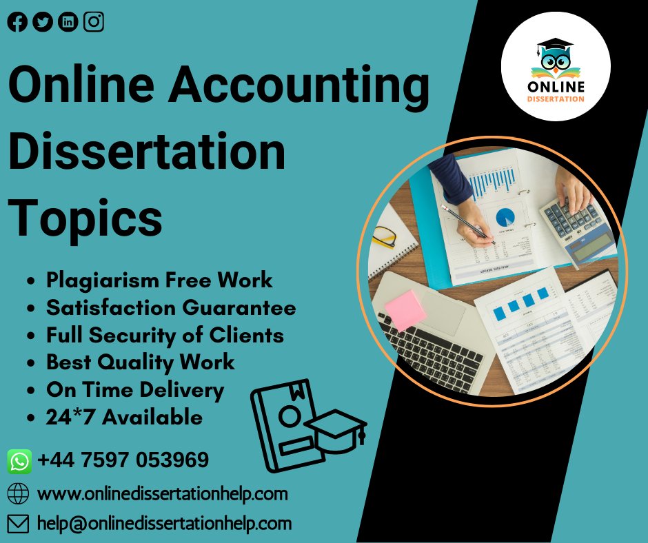 Dissertation003's tweet image. Be confident! Because you choose our Online Accounting Dissertation Topics!
Order Your Task Now.
#accounting #accountingdissertation #accountingdissertationhelp #onlineaccountingdissertationhelp #dissrrtationtopics #accouintingdissertationtopics #onlinedissertationhelp