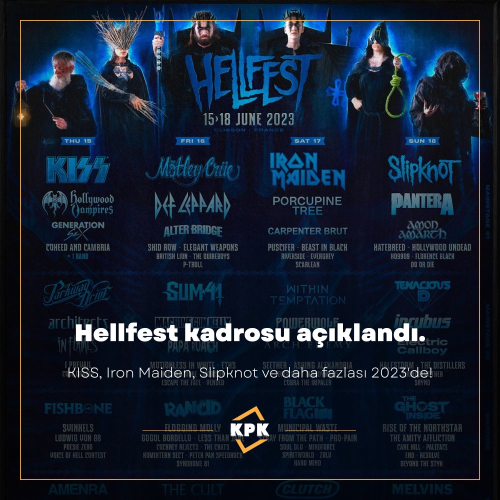 Hellfest, kadrosunu duyurmaya başladı. KISS, Iron Maiden, Slipknot ve daha fazlası 2023’de!

Detaylar:
kapakmagazin.com/hellfest-kadro…

#hellfest #hellfest2023 #hellfestopenair #hellfest2022
#festival #clisson #metalhead #livemusic #metalfestival
#hellfestopenairfestival