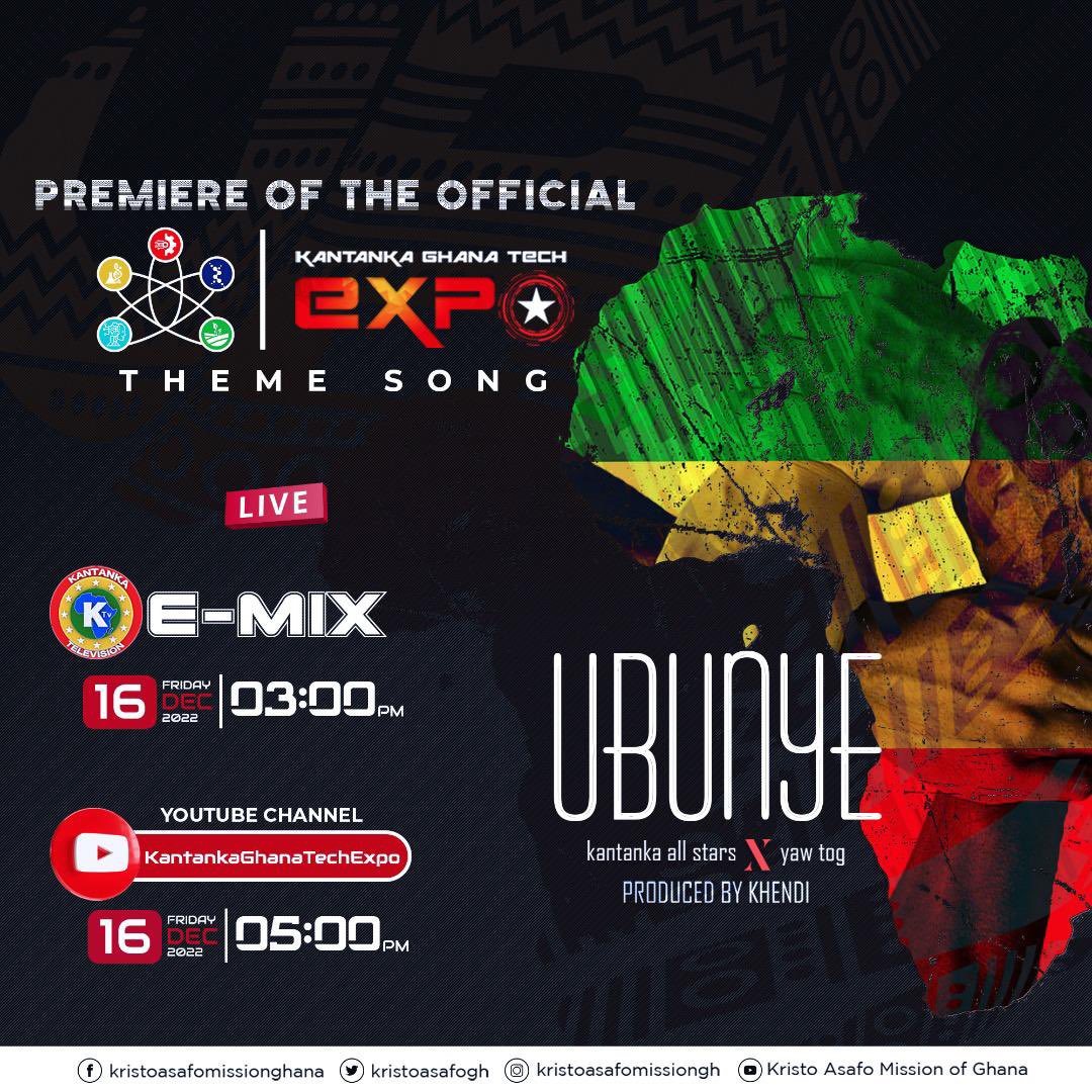 osagyefo_724's tweet photo. Finally, the full video of the official theme song of the Kantanka Ghana Tech Expo premieres on our screens tomorrow!! Join us on Kantanka TV at 3pm on the E-mix show and on YouTube at 5pm. 

#KantankaGhTechExpo2022 
#KantankaGhTechExpo2022 
#KantankaGhTechExpo2022 https://t.co/2DpmB4zaMX