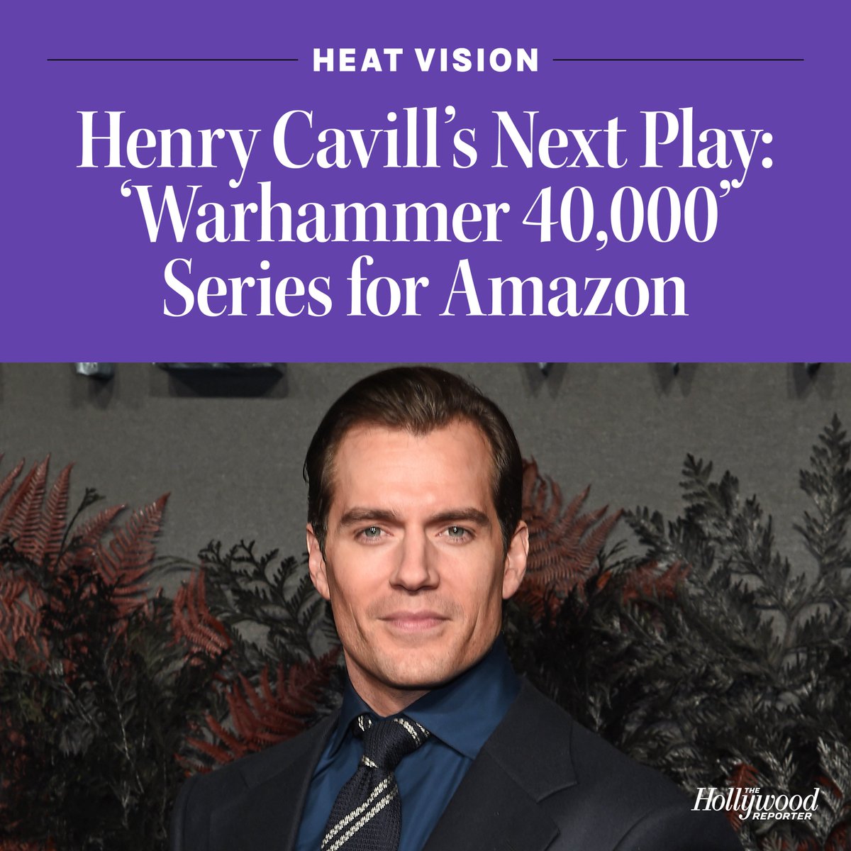 THR's tweet photo. Henry Cavill may not be donning a red cape, but he does have a cool new gig. The actor is attached to star and executive produce a series adaptation of 'Warhammer 40,000,' the popular science-fiction fantasy miniature wargame for Amazon https://t.co/n6TsWIhUDA https://t.co/0YNCrt8g33