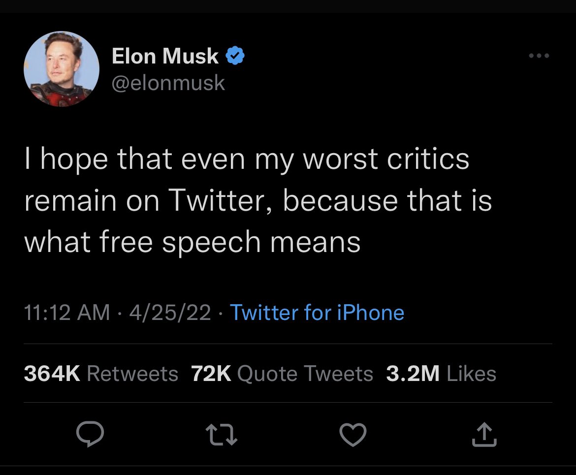 sleepisocialist's tweet image. The free speech is going great