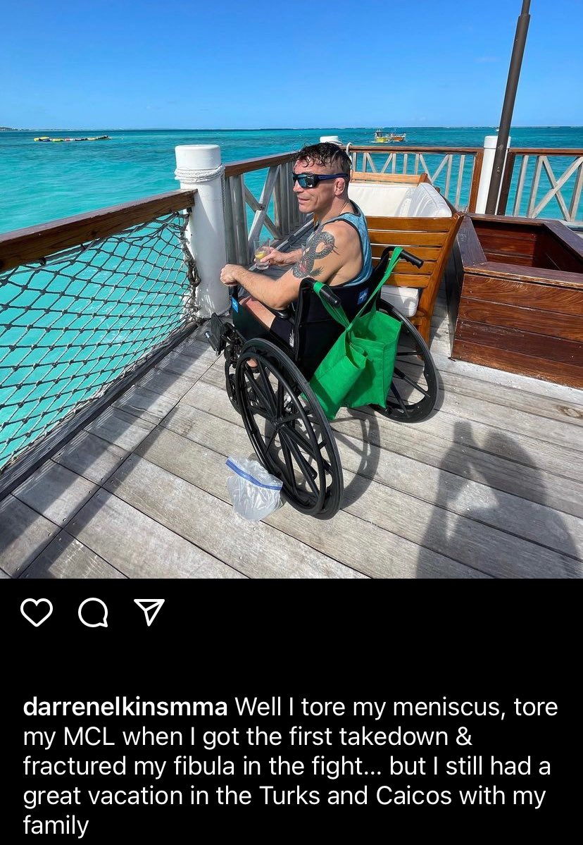 MMA mania on Twitter: "Darren Elkins reveals that he tore his MCL ...