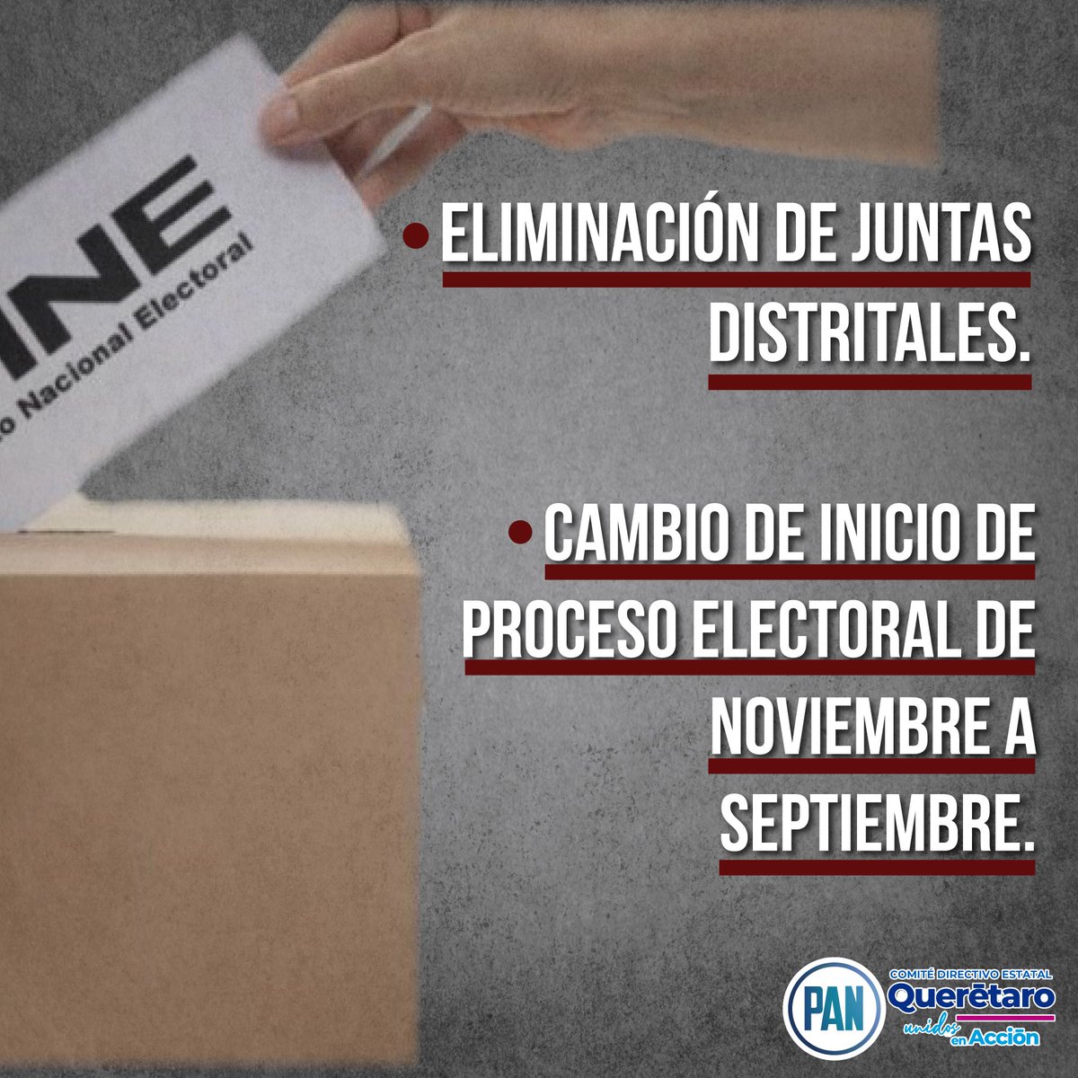Lamentable que Morena se empeñe en destruir la democracia.

En el #PAN no nos damos por vencidos, iremos a la Corte para acabar con esta ilegalidad.

Nuestro reconocimiento a <a href="/EstrellaRojasL/">Estrella Rojas Loreto</a> y <a href="/jalfredobotello/">José Alfredo Botello</a> que, junto a <a href="/SenadoresdelPAN/">Senadores del PAN</a>, defendieron al INE y a México.