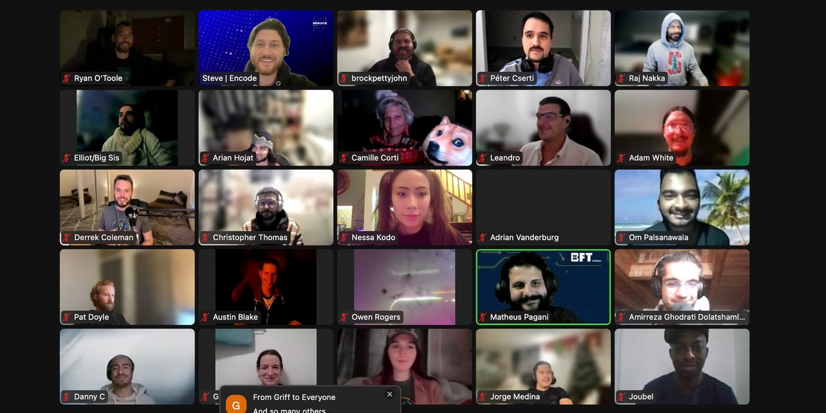 encodeclub's tweet photo. The late cohort of the @encodeclub x @EthereumDenver Bootcamp just finished with an amazing final projects day! 👏🎉

Congrats to all the participants for the amazing projects they have built. 💥

Look out for a complete summary of the bootcamp tomorrow. 👀 https://t.co/KJ9LhysZEf