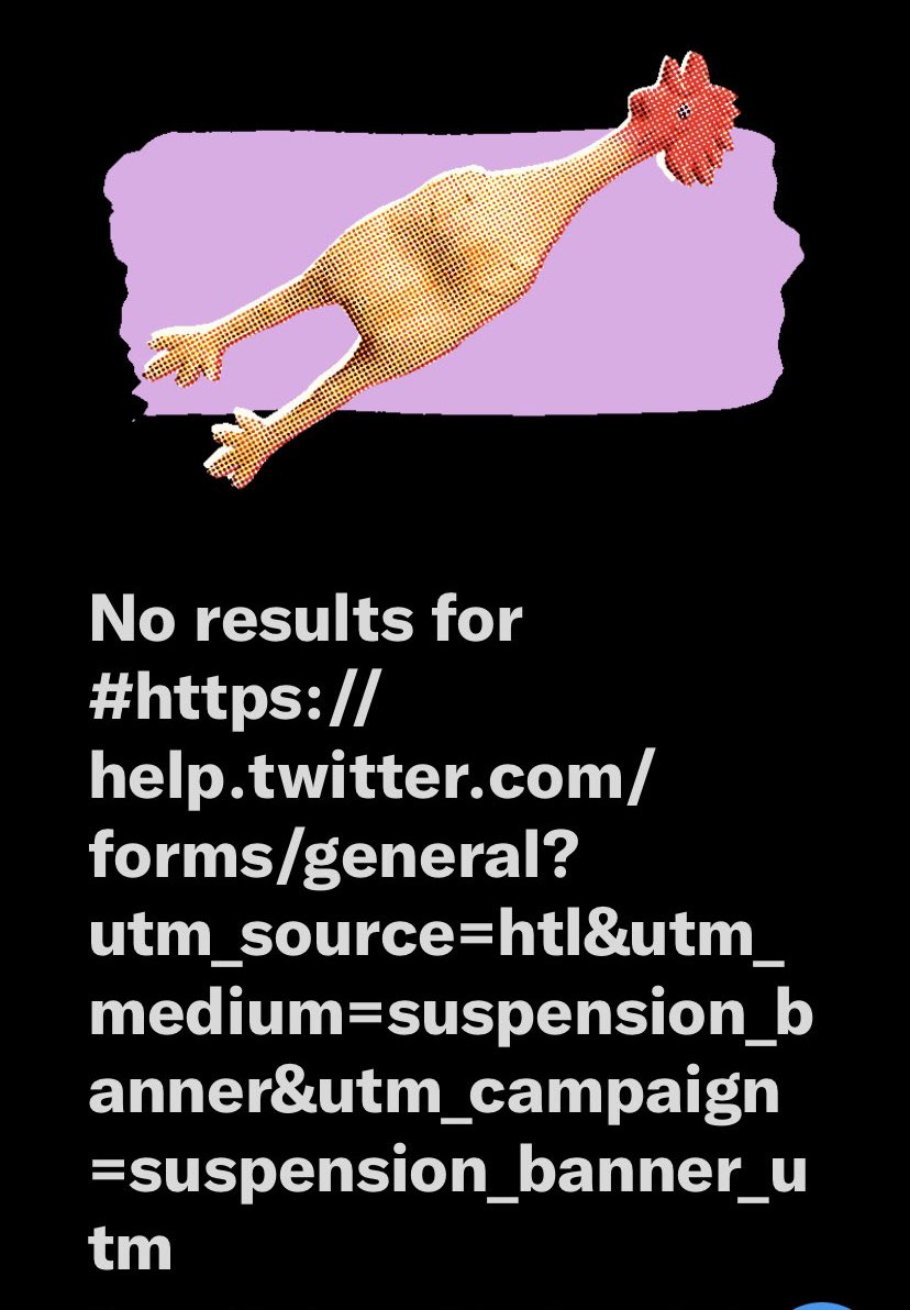 The link Twitter provided Aaron to appeal is broken.