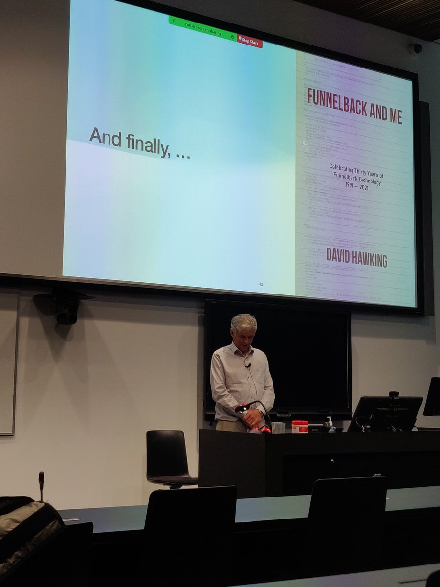 OlegZendel's tweet photo. Really interesting keynote by David Hawking at the @AusDocCompSymp.
Covering 30 years of IR with some really great photos
#adcs2022 https://t.co/34cpwIPu9k