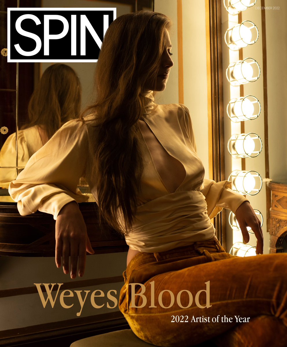 SPIN's tweet photo. Presenting SPIN’s 2022 Artist of the Year: @WeyesBlood 

The most interesting, passionate, and exciting musician of the year has become an emerging voice of her generation.

Read the full cover story: https://t.co/9YjXKCLQzJ https://t.co/kYKFf8APeX
