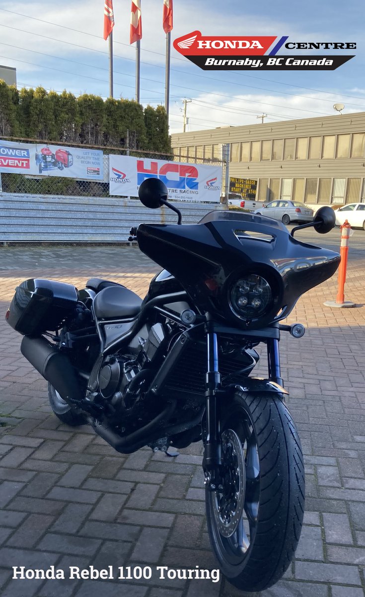 hondacentre's tweet photo. Look what is in the Honda Centre lot today. The brand new Rebel 1100 Touring model. Looks great! https://t.co/ICwsn9u1I2