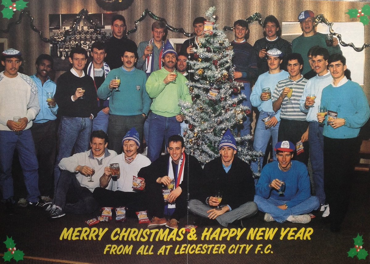 #LCFCadvent 🦊🎄 Another Christmas cracker from the vaults, the look in Ali's eyes never fails to disappoint...🍺😍 #LCFC @SteveWalsh5 @RussellOs5 @reidy551