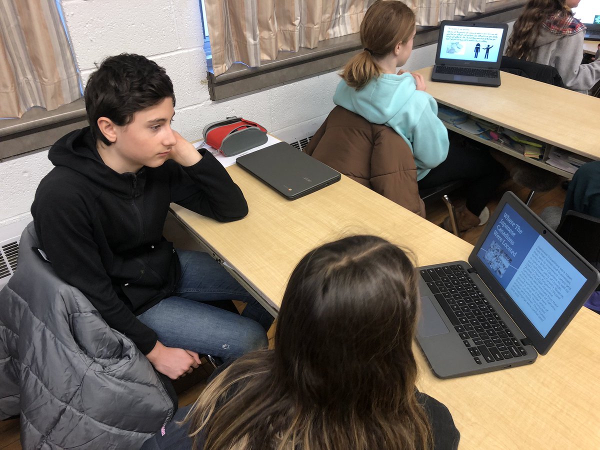 MrKSDyck's tweet photo. After a lot of work progressing through the #InquiryProcess #Researching their chosen #Question about a #CommunityInCanada, Grade 6s @PortWellerPS #Presented their #Findings to a few classmates. #Japanese #Irish #Black #Canadians #CelebrateDiversity #SocialStudies @harper_hearts https://t.co/XH5jaCwFqb