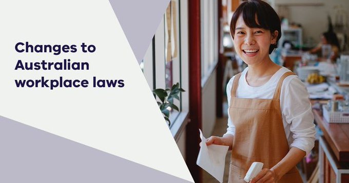 FAustraliab's tweet photo. 📢 The #FairWorkAct has been amended to introduce a range of new workplace laws &amp; to change a number of existing rules. 

❗ Key changes raised by the laws relate to pay secrecy, job ads &amp; flexible work.

Find out more about the changes &amp;  when they begin: https://t.co/mKznVBbOX5 https://t.co/7JKLvT6sO1