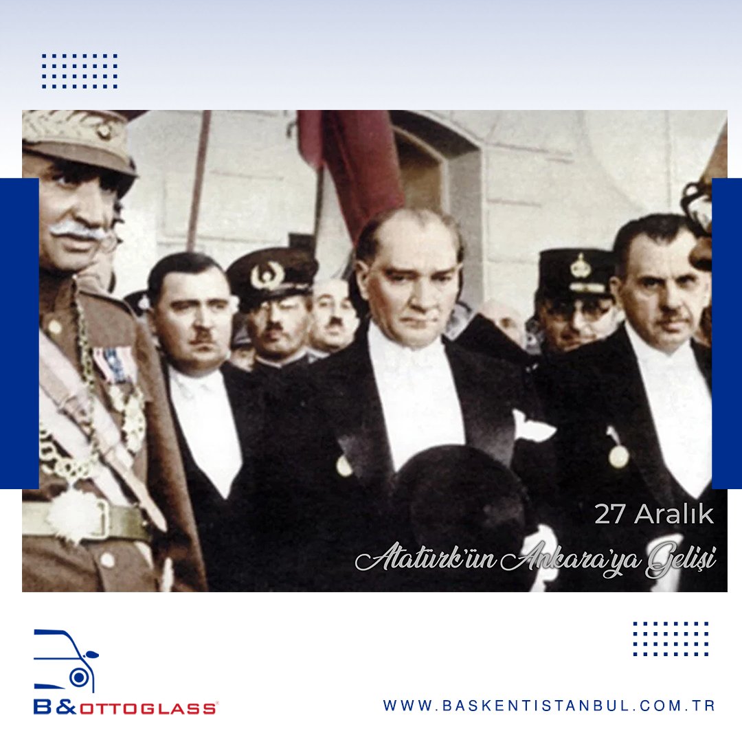 Bugün, Atatürk ve arkadaşlarının Ankara'ya gelişinin 103. yıl dönümü. 

''İstiklal Mücadelesi tarihinde Ankara namı en aziz bir mevkii muhafaza edecektir.''

#27aralık #Atatürk #Ankara