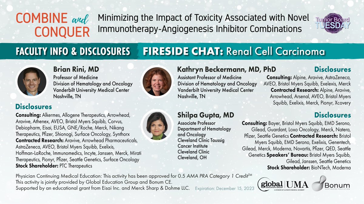 Katy Beckermann (@katy_beckermann) on Twitter photo 2022-12-16 01:06:52 3/ #TumorBoardTuesday #RCC #NephTwitter #MedTwitter #OncTwitter 🟠Earn 🆓 #CME 🏆 🟠CME ℹ️🔗bit.ly/3iLN6aX 📸 Faculty disclosures & important CME info 👇 3/ #TumorBoardTuesday #RCC #NephTwitter #MedTwitter #OncTwitter 🟠Earn 🆓 #CME 🏆 🟠CME ℹ️🔗bit.ly/3iLN6aX 📸 Faculty disclosures & important CME info 👇