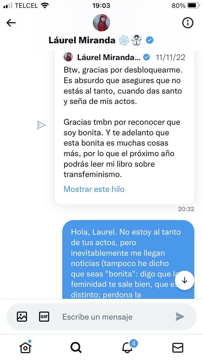 laura_lecuona's tweet photo. ¿Quién no soporta *argumentos*? Yo más de un mes después sigo esperando a que Miranda nos explique qué son las “infancias trans”. Ni por mensaje privado se animó. Otra a su copiosa colección de mentiras https://t.co/obEtmJrBQE