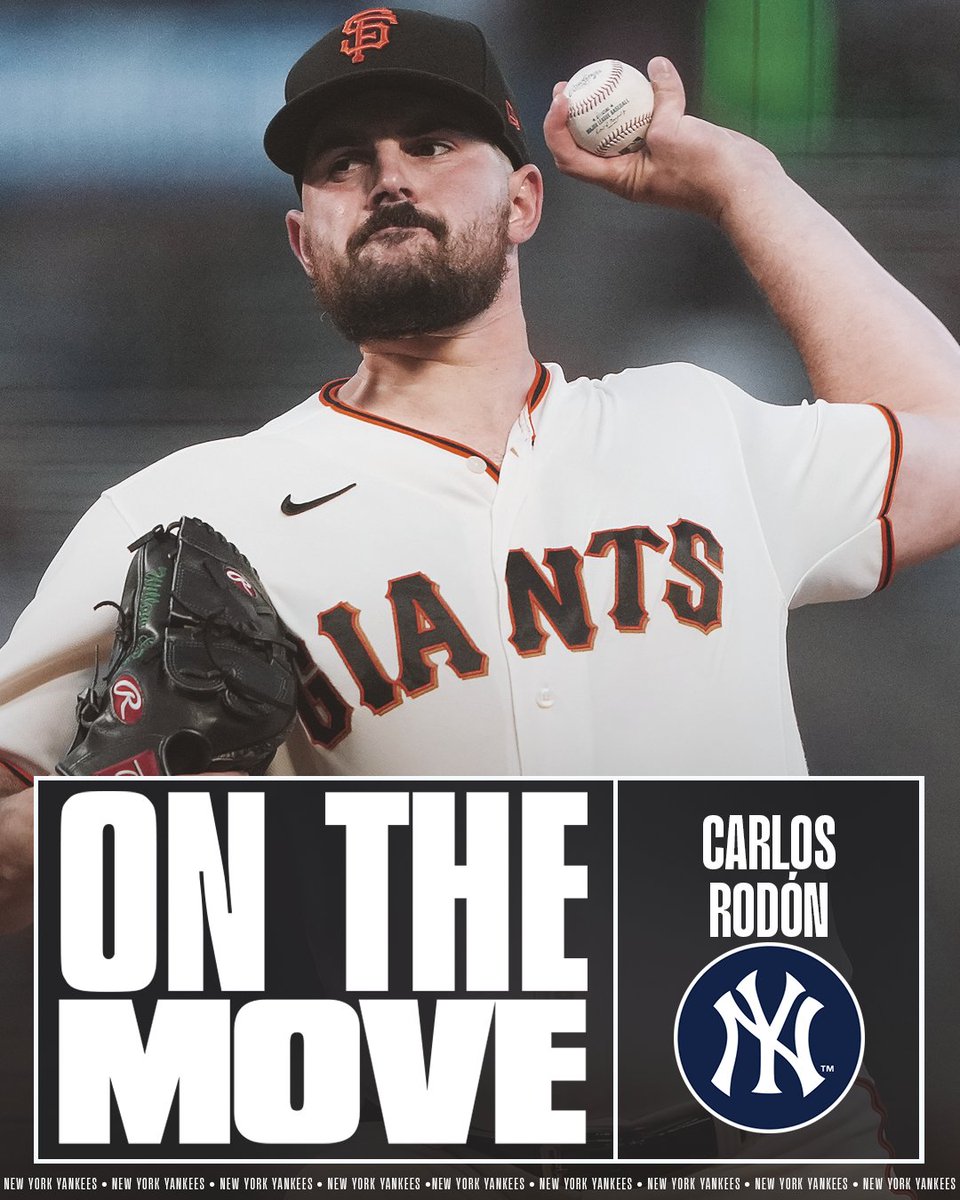 New York bolsters its rotation.

Carlos Rodón, Yankees reportedly agree to 6-year deal, per MLB.com's <a href="/Feinsand/">Mark Feinsand</a>.