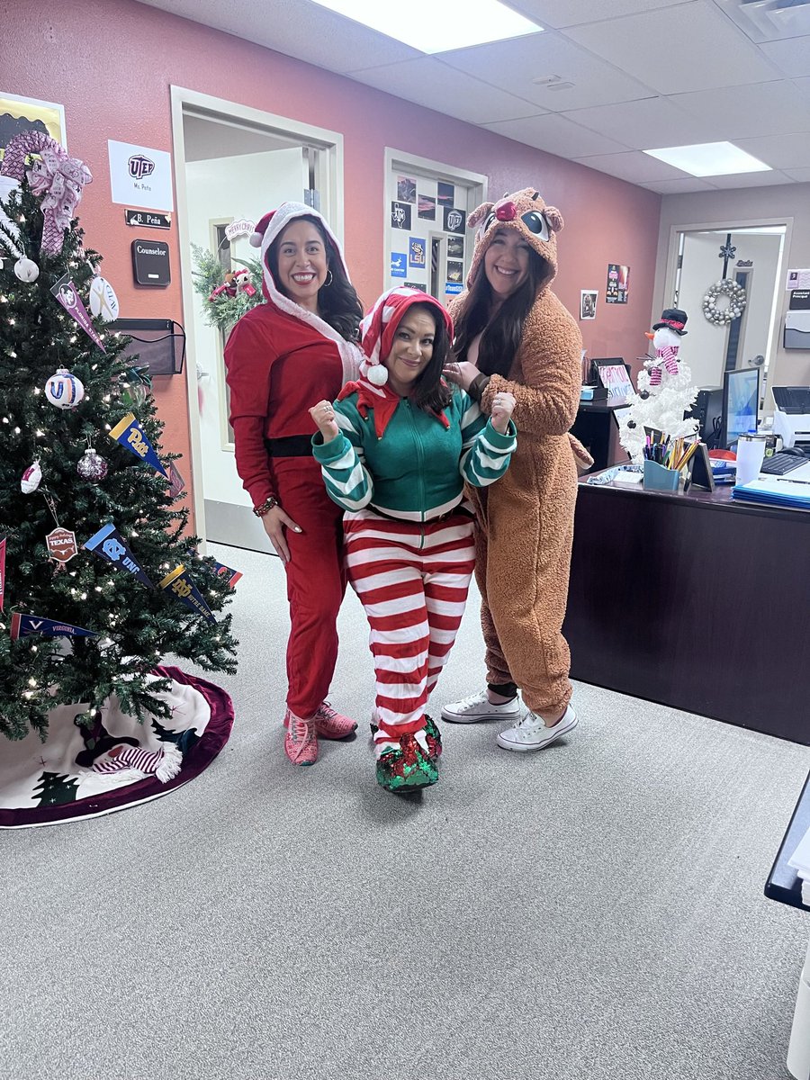 Santa and her helpers.. Happy Holidays from your Ensor counselors! #WeAreEnsor @BPena_EMS @AMontano_EMS @Ensor_MS