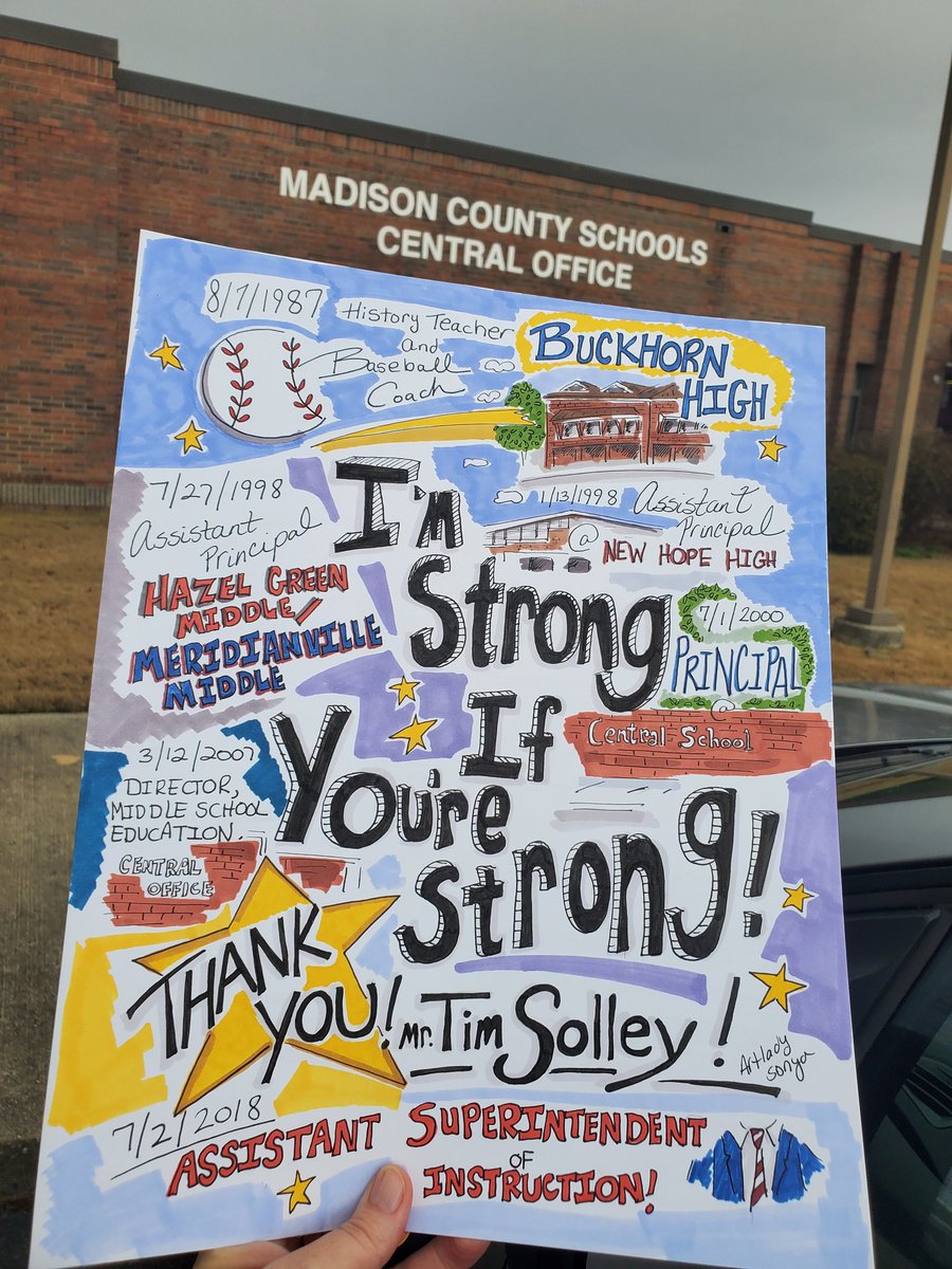 Artladysonya's tweet photo. Congratulations Mr. Solley!! I heard he was surprised and very happy to get a Sonya painting. 😄😊😁 @Tim_Solley @RachelEvansEdD @MadCoSchools https://t.co/dud2ZVLqnQ