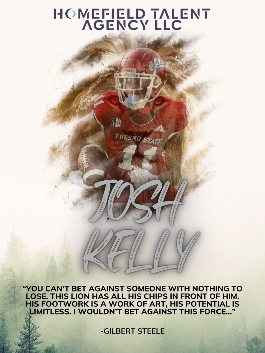HOMEFIELD_LLC's tweet photo. Fresno State transfer receiver Josh Kelly (@kellz_0404) has that lion in him according to our man @CoachGilbertS.

#HOMEFIELDADVANTAGE https://t.co/UwbFOCPqhw