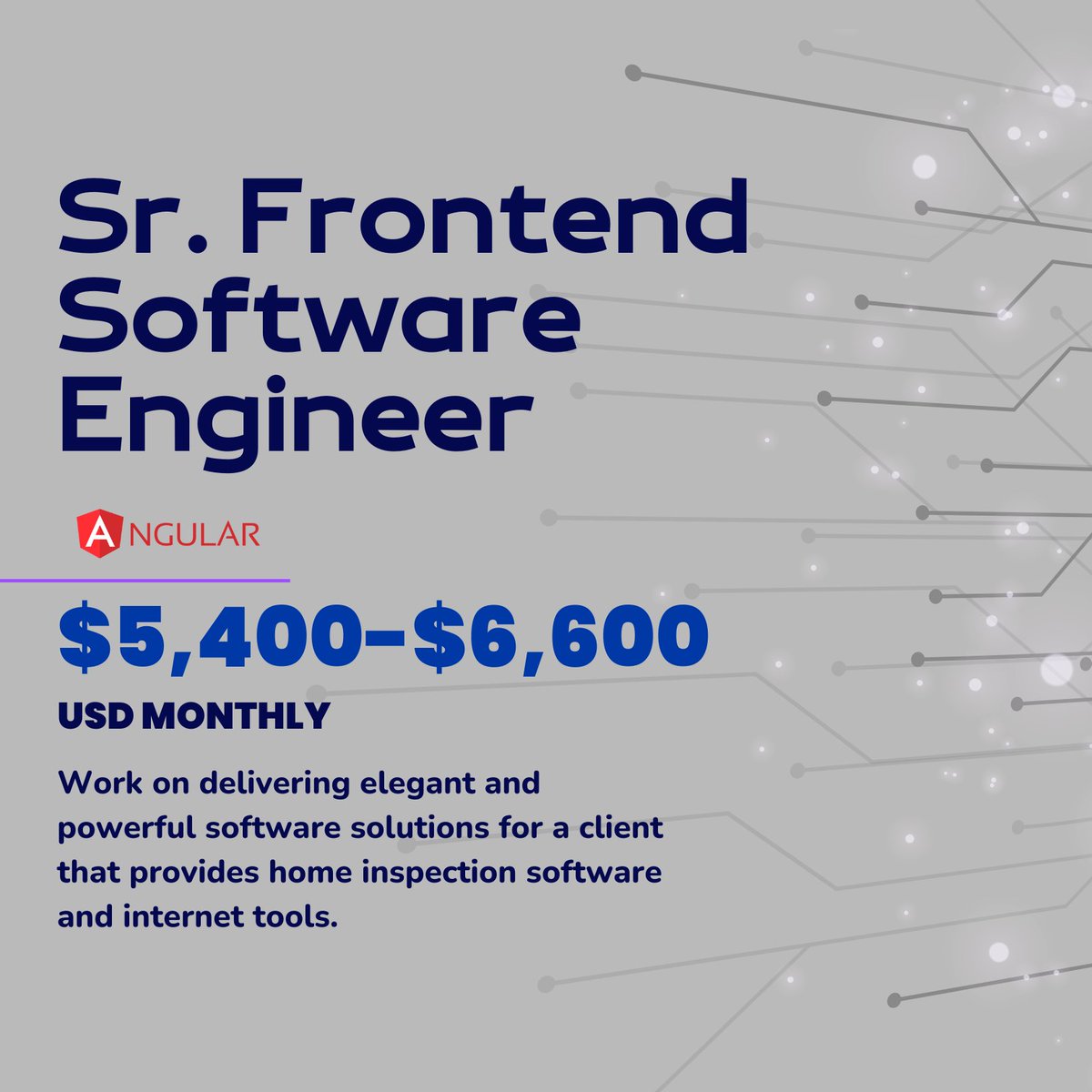 teclaio's tweet image. 🔥𝗛𝗢𝗧 𝗝𝗢𝗕 𝗢𝗙 𝗧𝗛𝗘 𝗪𝗘𝗘𝗞🔥
Sr. Frontend Software Engineer (Angular) | $5,400 - $6,600 per month💸
💻Apply here: app.tecla.io/job?id=2512#tw…
#ofertadeempleo #FrontEndSoftwareEngineer #ITjobs