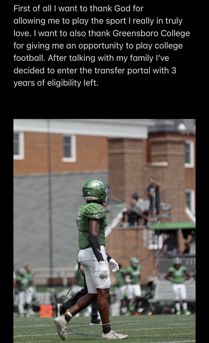 TaisengBrown's tweet photo. I’m officially in the transfer portal w/ 3 years of eligibility left🙏🏾🖤 https://t.co/9R5Al1ZUWP
