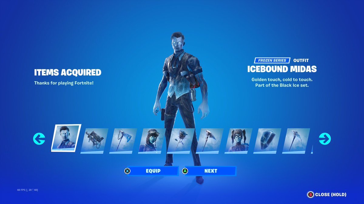 TheRealNikolaou's tweet photo. FOR THE CULTURE #fortnitewinterfest x #iceboundmidas you already know https://t.co/H0DpiwpjMa