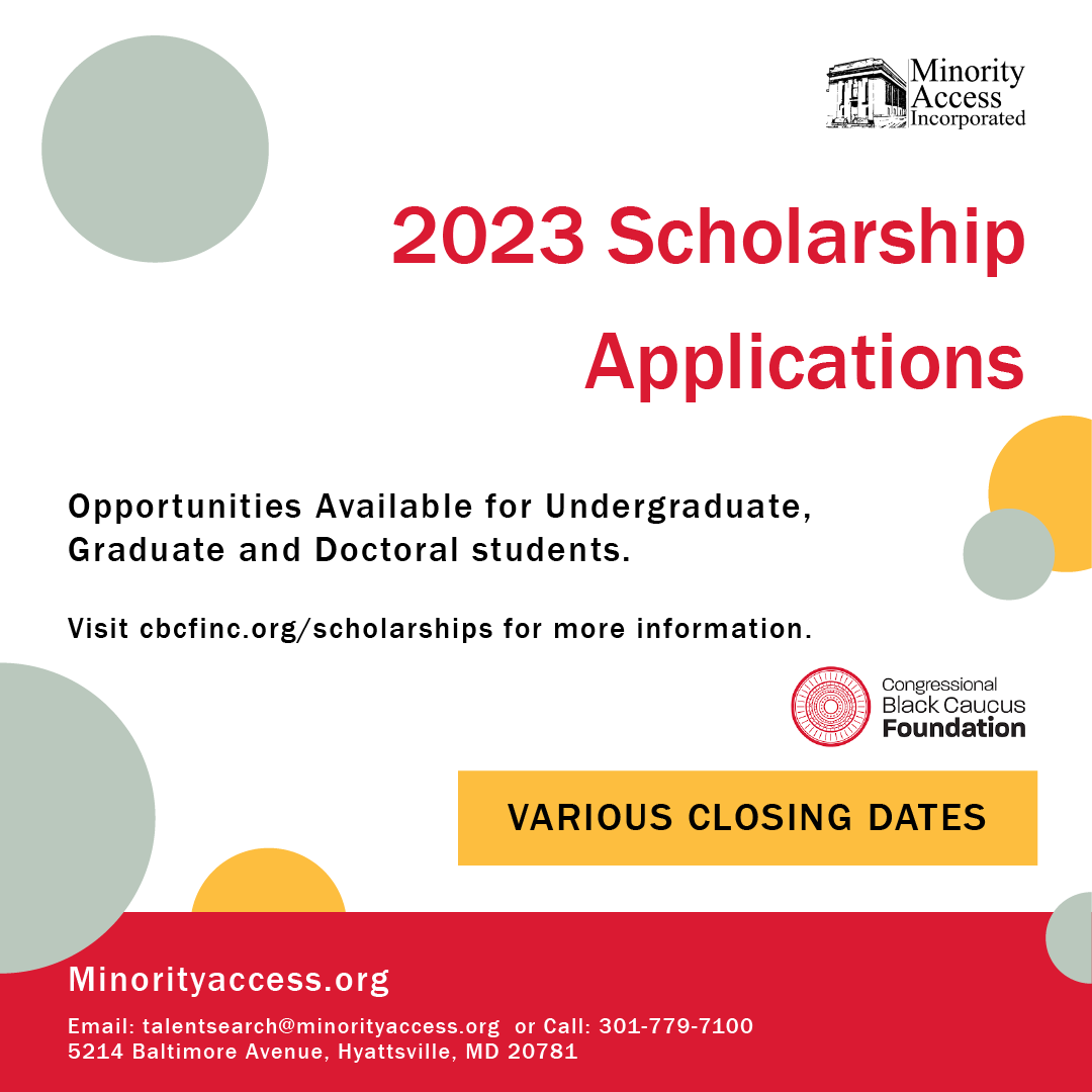 MinorityAccess's tweet photo. Scholarship opportunity! Visit https://t.co/4agFhccjX3 for the requirements and closing dates! https://t.co/H2FvxIiWxG