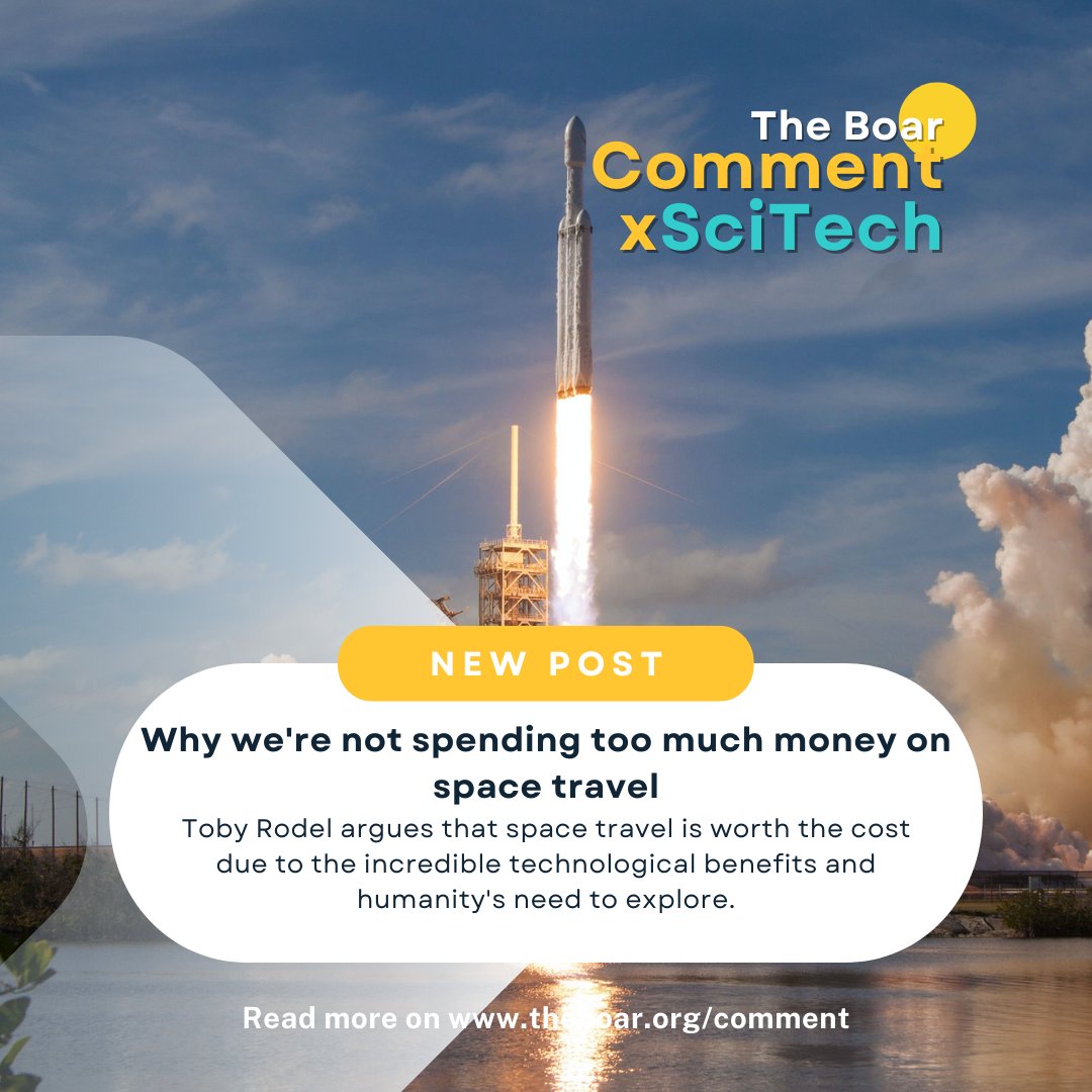 BoarComment's tweet image. In a collab with @BoarSciTech, Toby Rodel comments: "Space travel can be exciting and vital for technological development, but its hijacking by billionaires leaves a sour taste in one’s mouth."

Read the article here: theboar.org/2022/12/why-we…

Image: SpaceX/Unsplash #space #elon