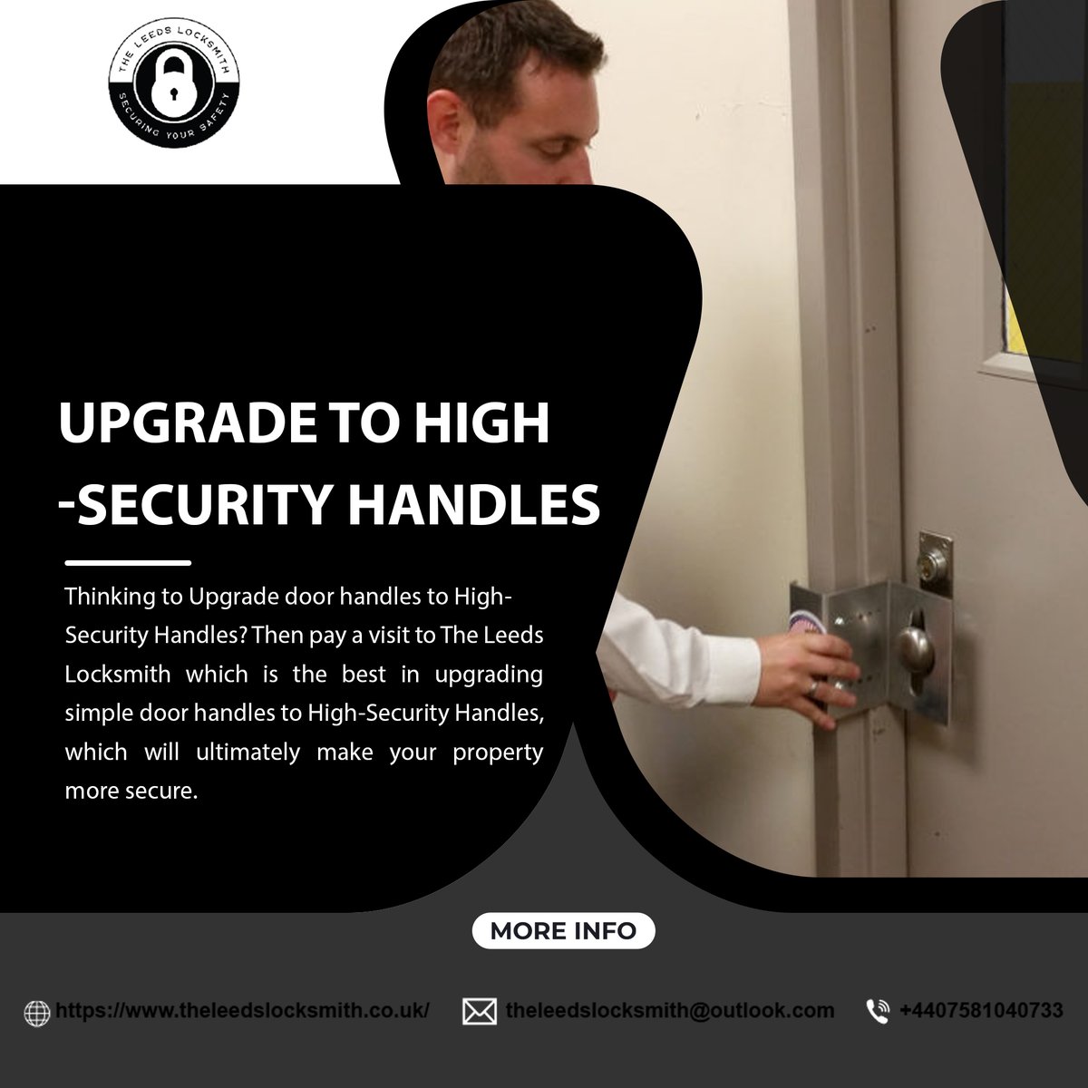 theleedslocksm2's tweet photo. Upgrade to High-Security Handles
🌐https://t.co/PobaSb7ohv
✉ theleedslocksmith@outlook.com
☎ 07581040733
#DoorLockRepair #WindowLockRepair #DoorLockProblem #homesecuremost #homesecure #key #keyrepairs #locksmith #experiencedLocksmith #cityandguildqualified https://t.co/ASdAxXg9vY