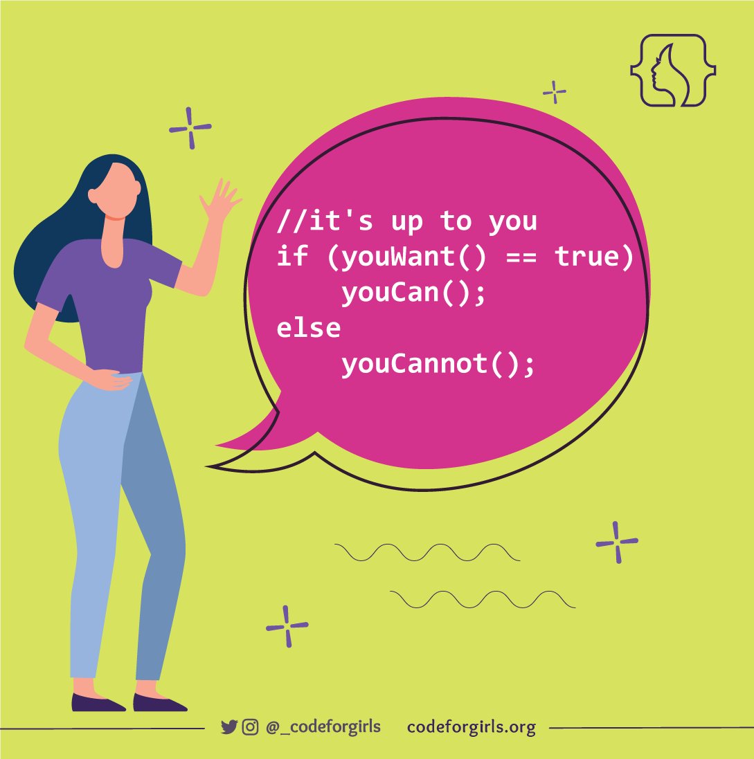 _codeforgirls's tweet image. ✨🦾 مافيه شيء مستحيل