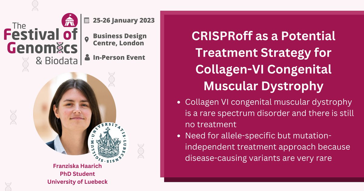 FraHaa21's tweet photo. I am looking forward to talking about our COL VI research at The Festival of Genomics &amp; BioData, taking place on the 25-26th of January. 
https://t.co/26BusNpMm1
#FOG2023 #COL6 @cardiogenetics @UniLuebeck @UKSH_KI_HL https://t.co/TJo0876KAA