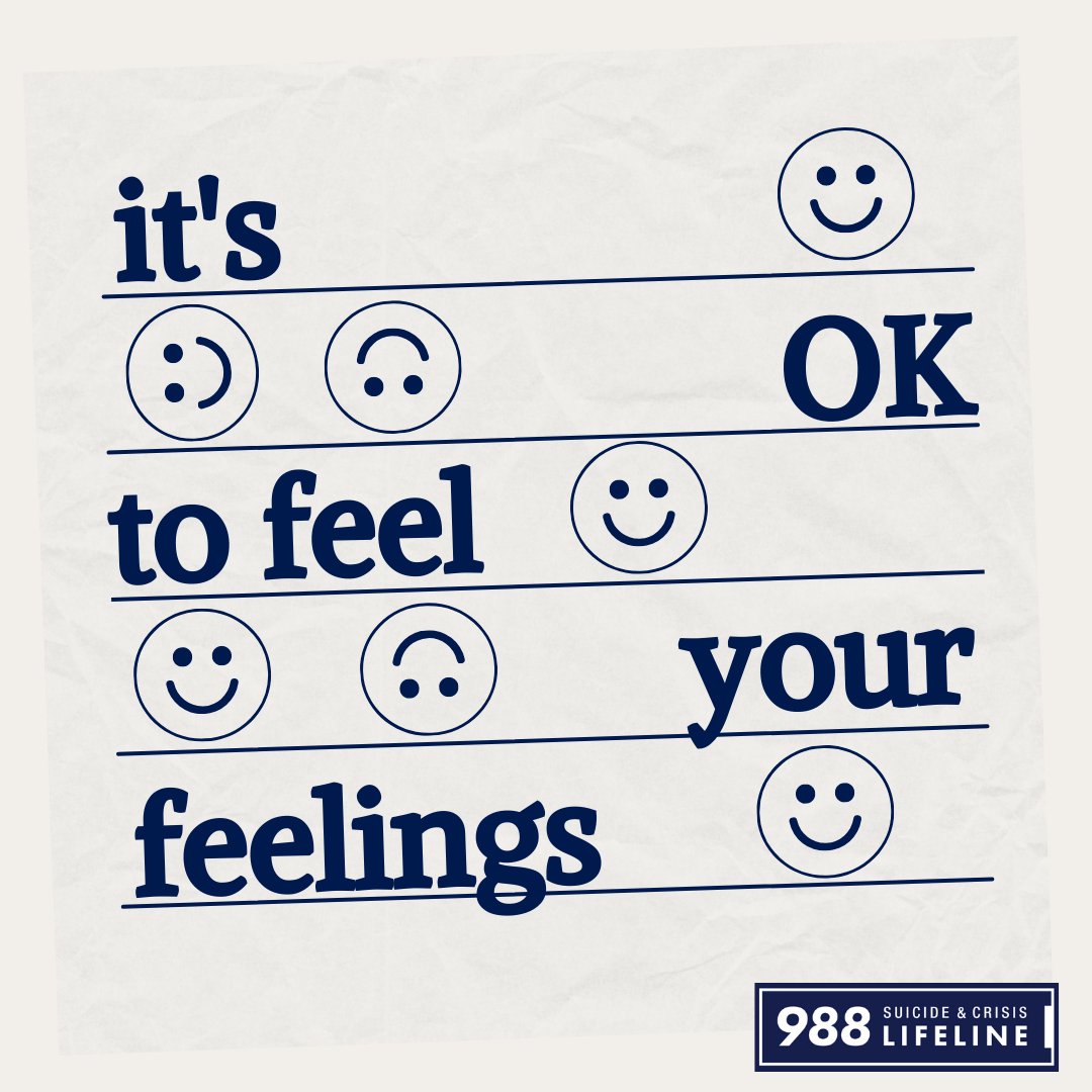 If you ever need someone to talk to about your feelings, we're here for you. Text us at 988. 💚